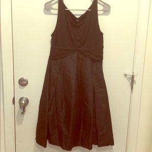 Black silk and jersey dress. SF designer